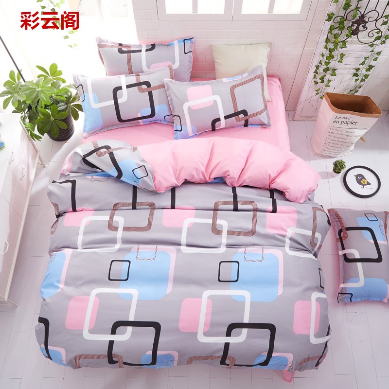 Wholesale of street stall quilt covers, ten-yuan model, direct sales of imitation all-cotton bed sheets from the manufacturer