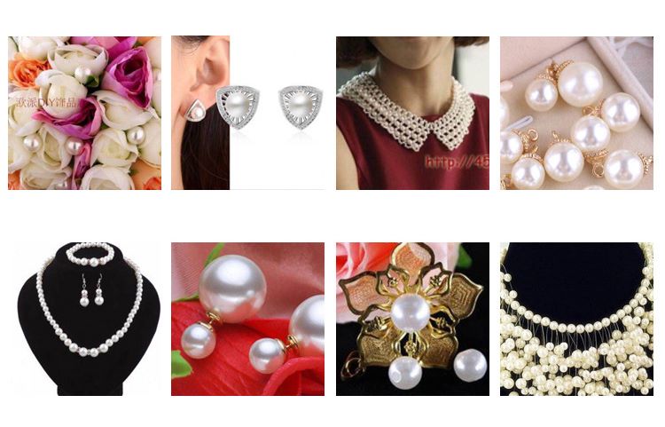 6Mm Water Ground Abs Imitation Pearl Straight Hole Round Bead Jewelry Accessories Headwear Accessories Clothing Accessories undefined