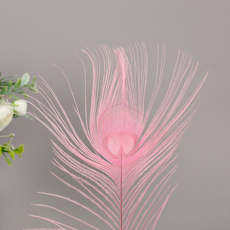 Pink 25/30Cm Peacock Hair Interior Decoration Vase Decoration Cake Clothing Accessories Matching