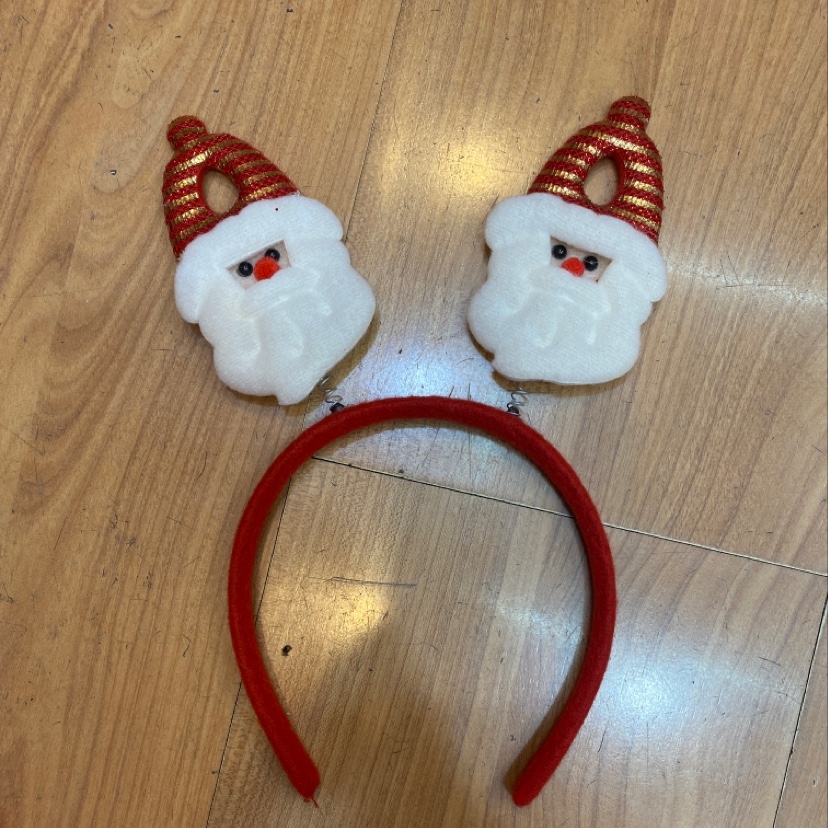 圣诞节发箍女儿童成人派对装扮头箍发饰鹿角发卡发夹饰品圣诞头扣圣诞弹簧头扣老人1图