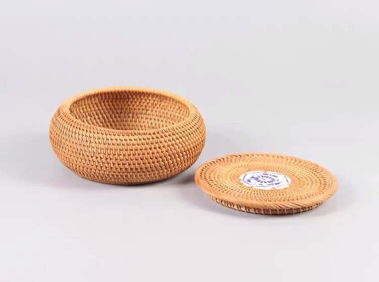 鼓形瓷片收纳盒细节图