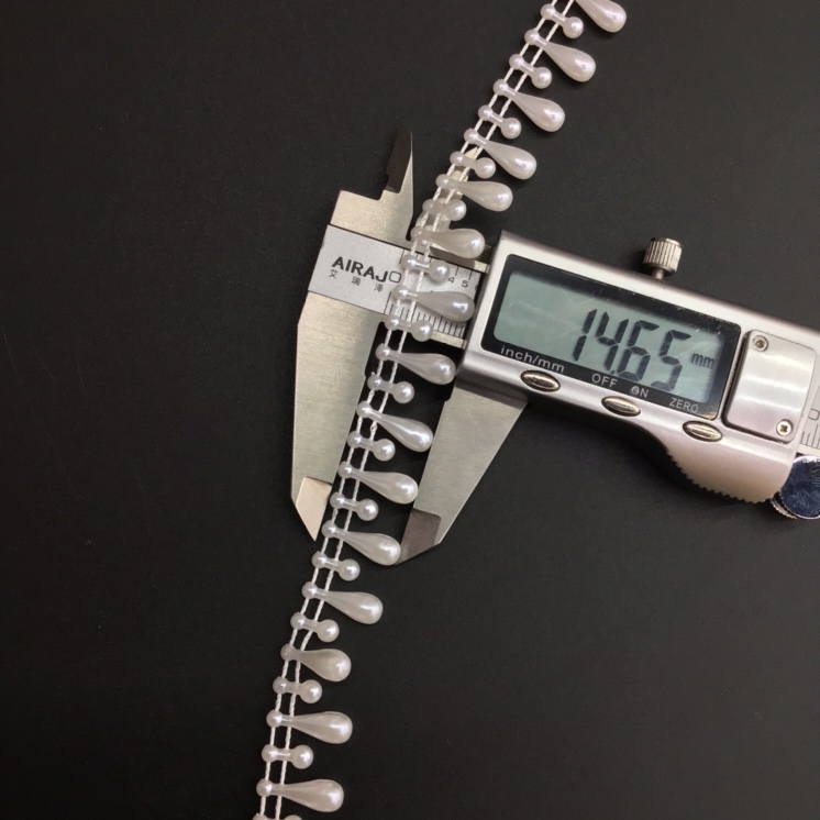 Wholesale of handcrafted DIY headwear, wedding dress, skirt and garment accessories, handicrafts and accessories with waterdrop ABS connecting beads Specification image