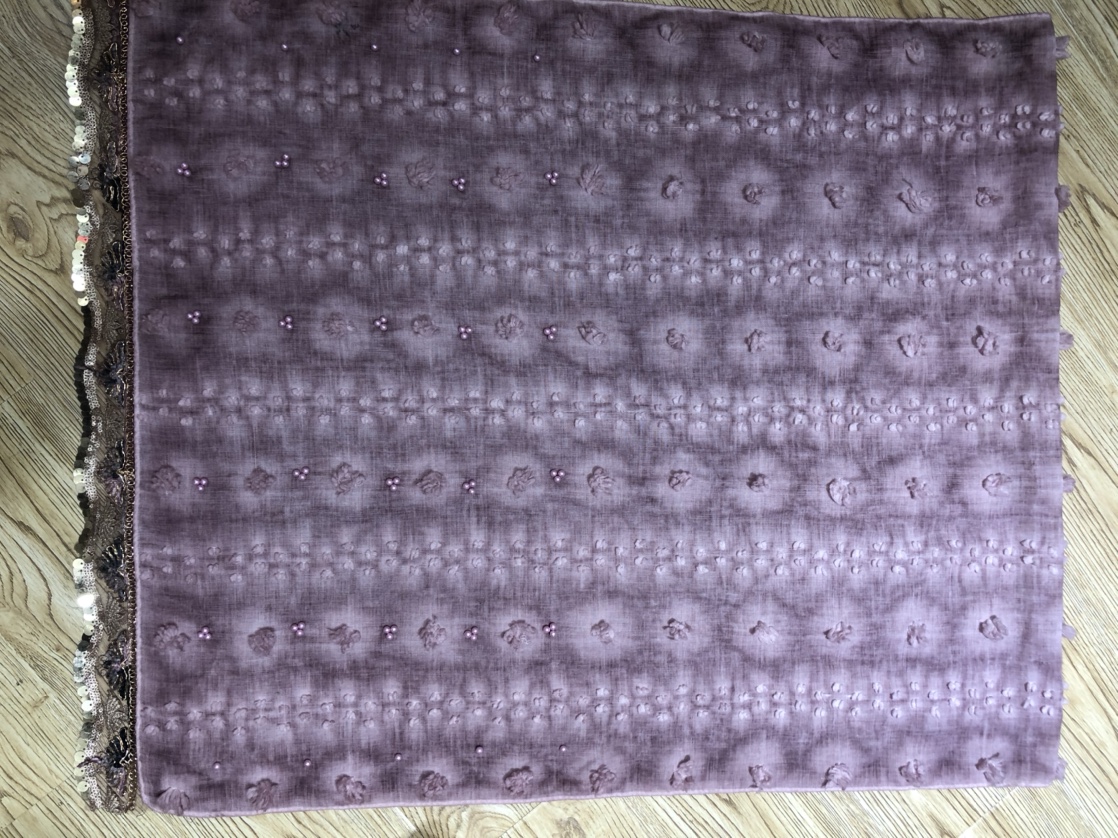 A Long Scarf Is Stained With Dirt