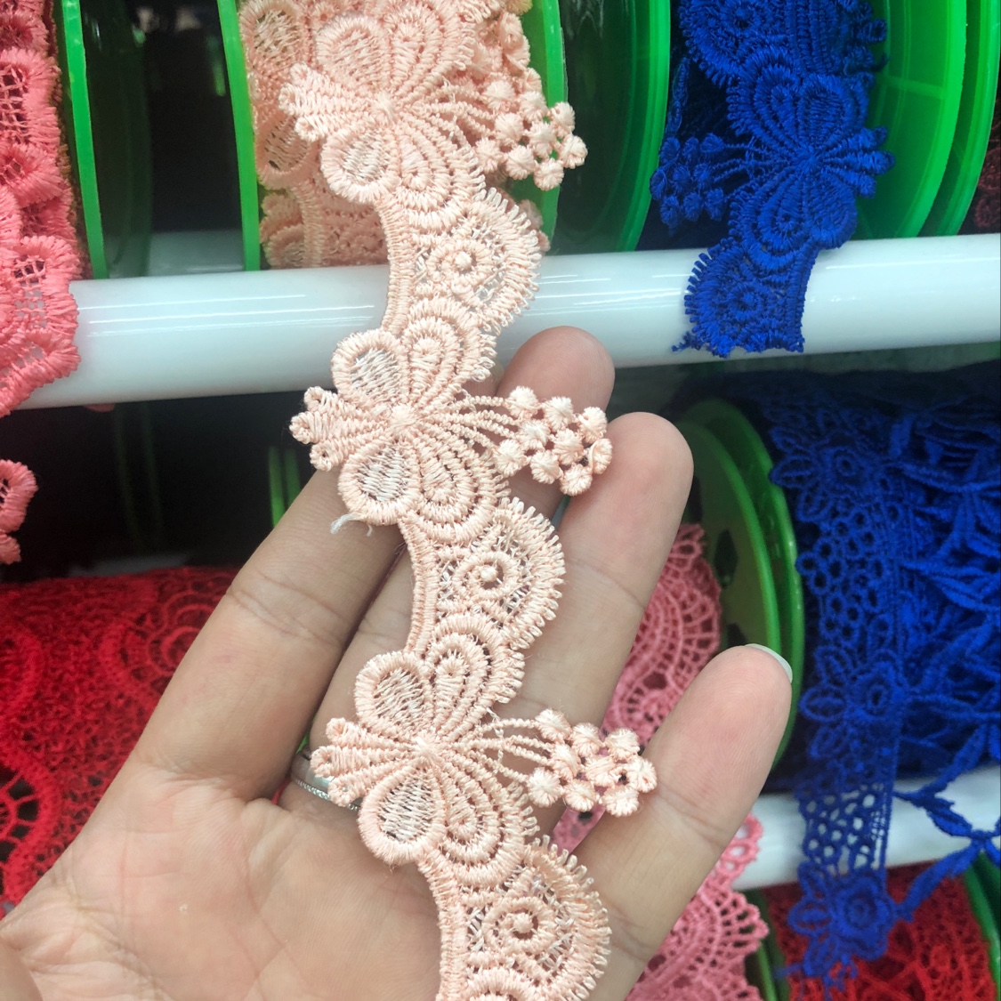 The bow lace is colorful