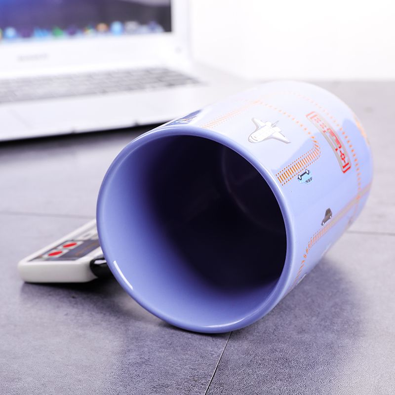 Blue Cup Gamepad Ceramic Cup Square Game Console Gamepad Mark Creative Game Modeling Bone China Cup Application Scenario