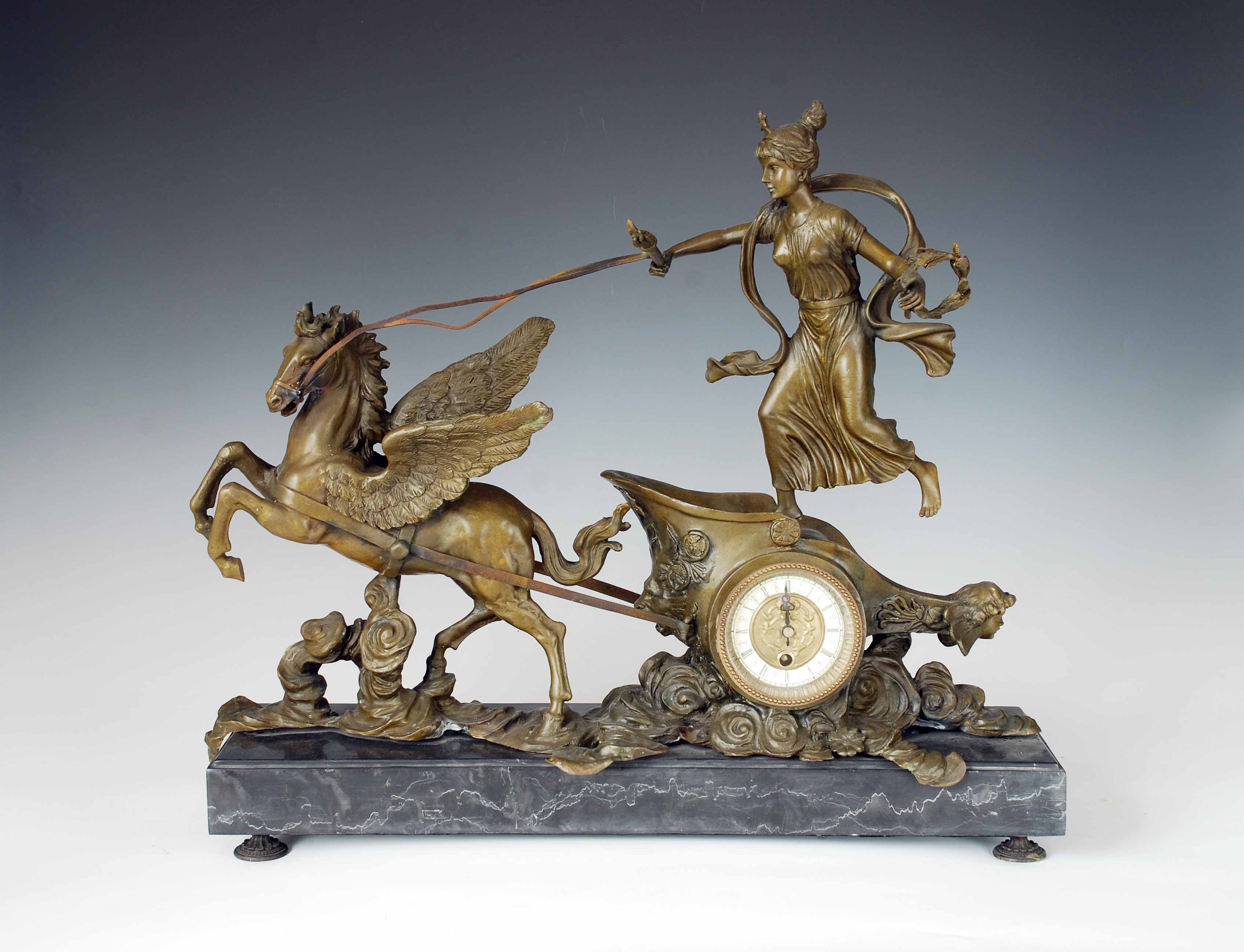 铜雕欧式座钟台钟办公室家居客厅室内铜摆件软装品现代礼品送礼