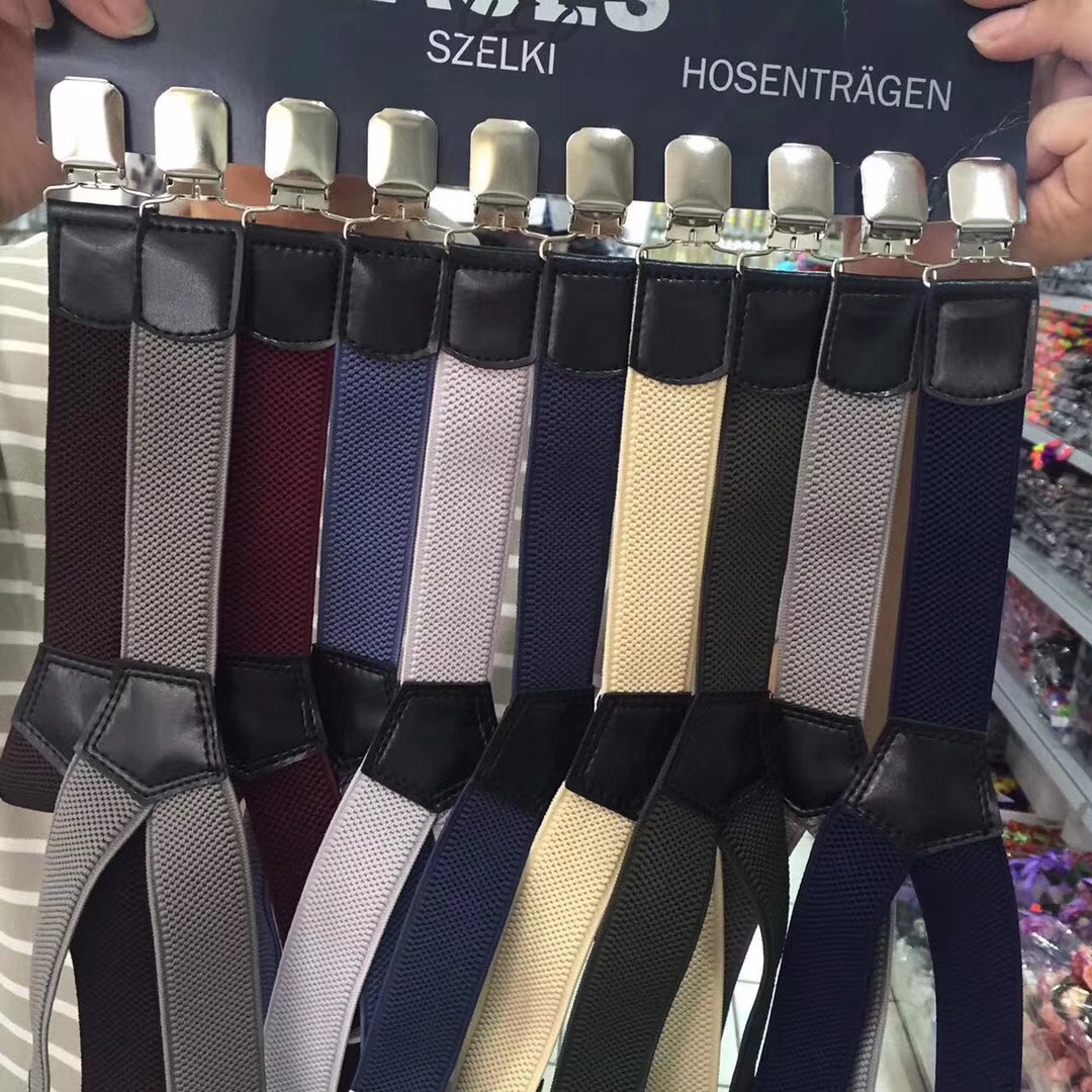 Classic Men's Suspenders High-Grade Dress Pants Elastic Suspenders Fashion Personality Adult Suspenders details Picture