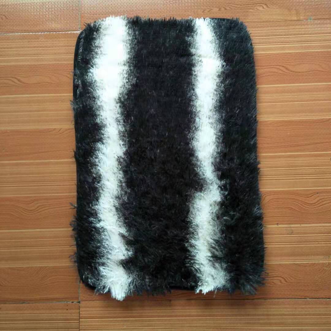 2023 New factory direct sales color strip long silk wool floor mat 40*60/50*80 Specification drawing