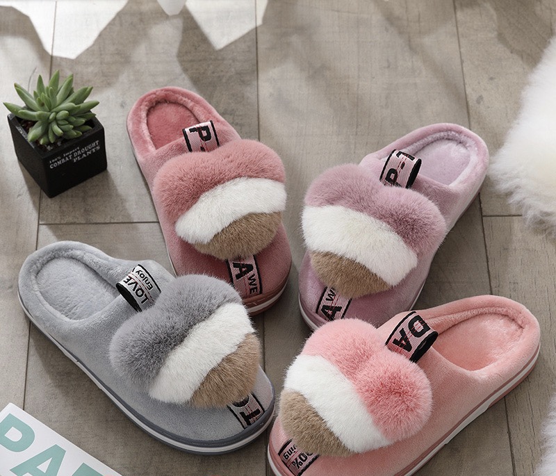 Winter cotton slippers Women's Home 2020 New Winter indoor Home cute couple autumn and Winter plush slippers Winter