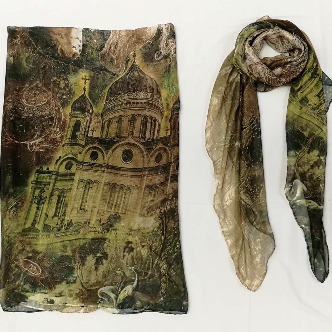 Chiffon Printing Spring, Summer, Autumn And Winter New Variety Silk Scarf 520&46 details Picture