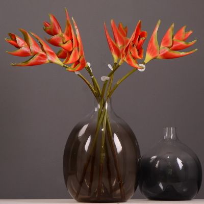 Yiwu Selection living room decorative flower arrangement main flower imitation paradise crane burnt wholesale orange tropical flowers Application Scenario