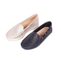 Factory direct ladies black silver non-spec mesh lady shoes Fashion flat single shoe #08673