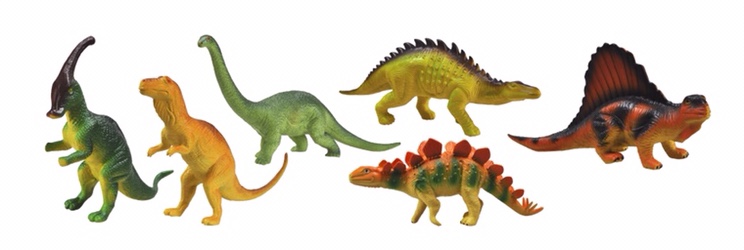 6 colorful dinosaurs thumbnail
