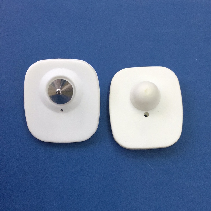 Factory direct sales, quality guaranteed, anti-theft buckle, EAS radio frequency white small square anti-theft buckle