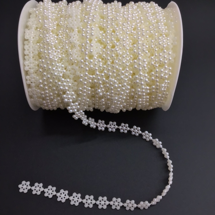 10mmABS hexagonal snowflake bead handcrafted DIY headwear, wedding dress, skirt, clothing accessories, handicraft accessories wholesale Specification image