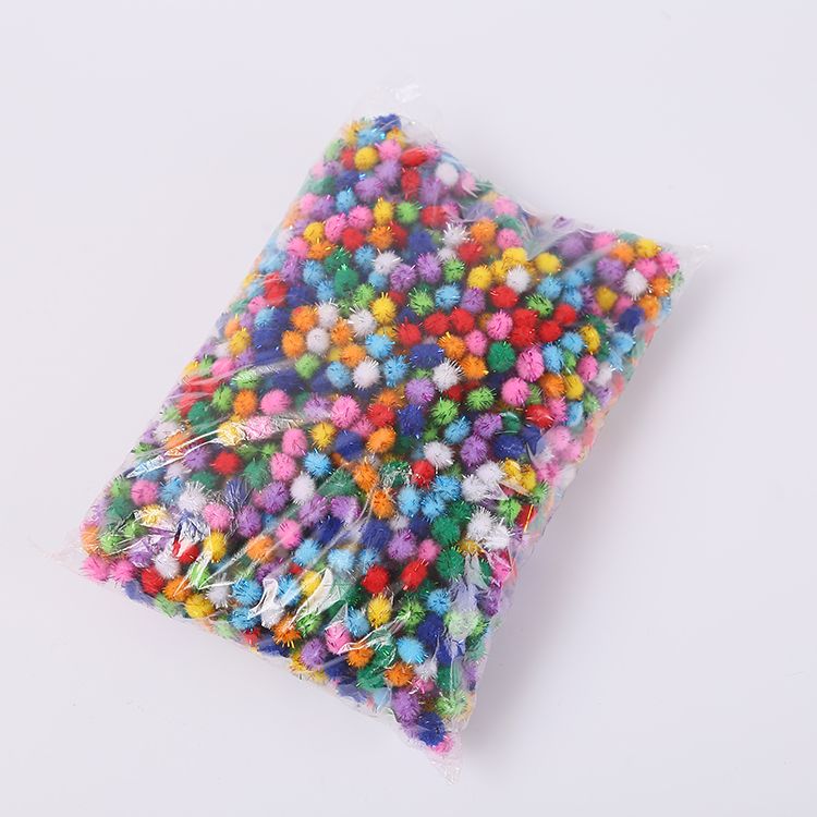 1.0cm金丝混色毛球 圣诞DIY毛球 服装辅料 厂家直销产品图