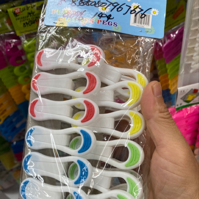 塑料小夹子晒被防风夹 晾衣夹内衣袜子带收纳被子衣服晾晒夹1803