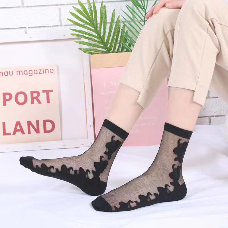 12 pairs of ladies' foot heel split socks crystal glass silk non-slip plus cotton sole split socks foot split socks factory direct sale undefined