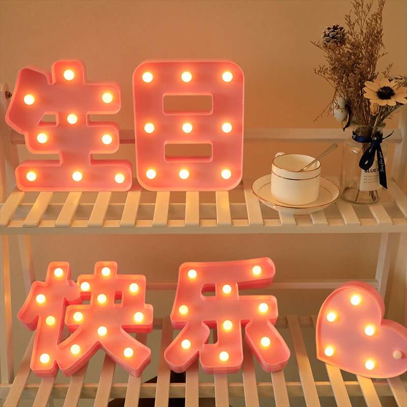 Happy birthday to the letter lamp details Picture