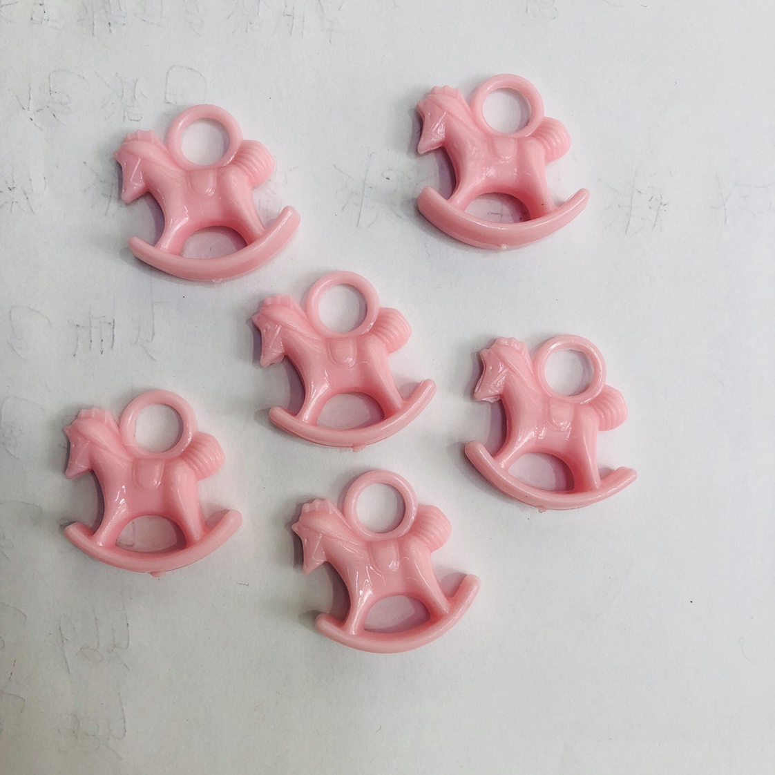 厂家直销亚克力木马实色效果透明效果儿童玩具diy配件手工制作984#24*28mm