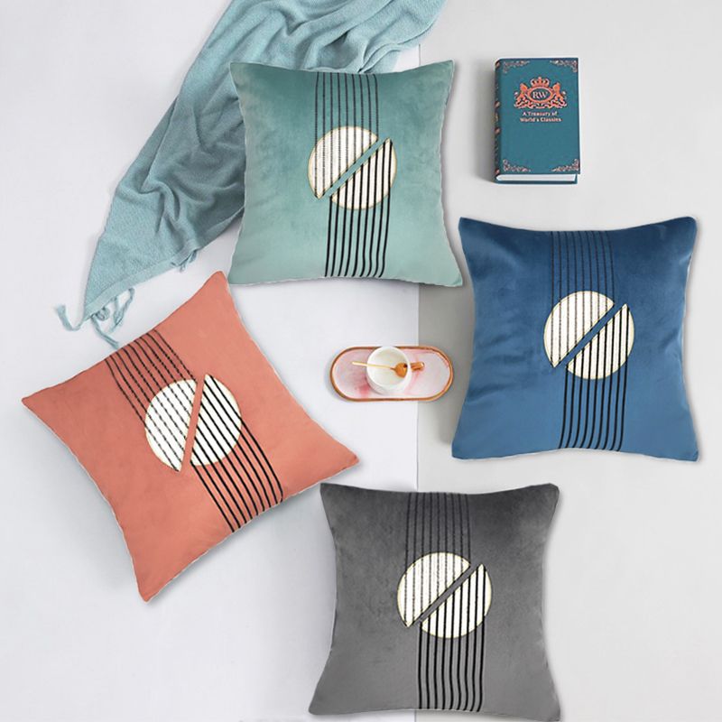 亚马逊爆款家居办公室沙发腰枕靠枕靠垫定制毛绒刺绣抱枕套细节图