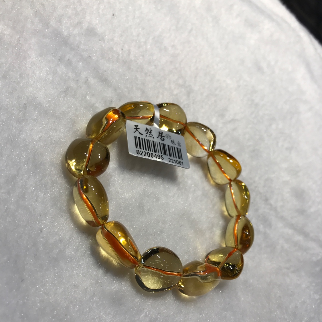 （天然居珠宝） 黄水晶手链