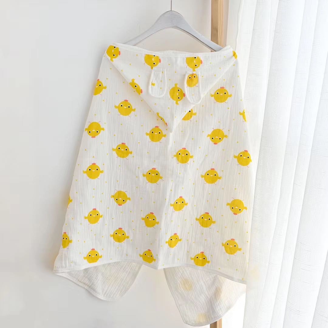 小鸡布艺浴巾儿童幼儿斗篷式披肩