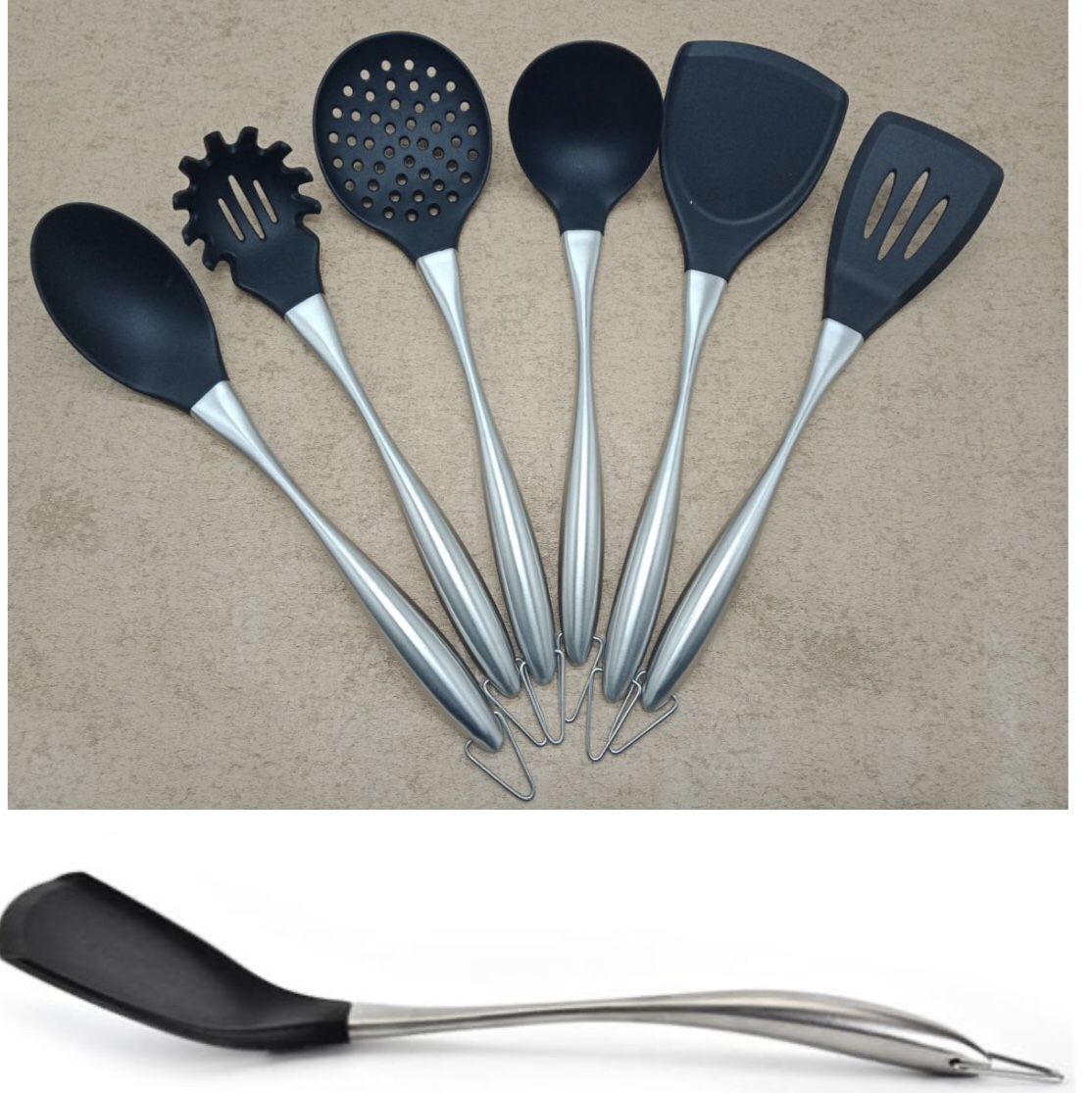 304 Silicone Spatula Net Leakage Home Daily Kitchen Hotel Business Super Category