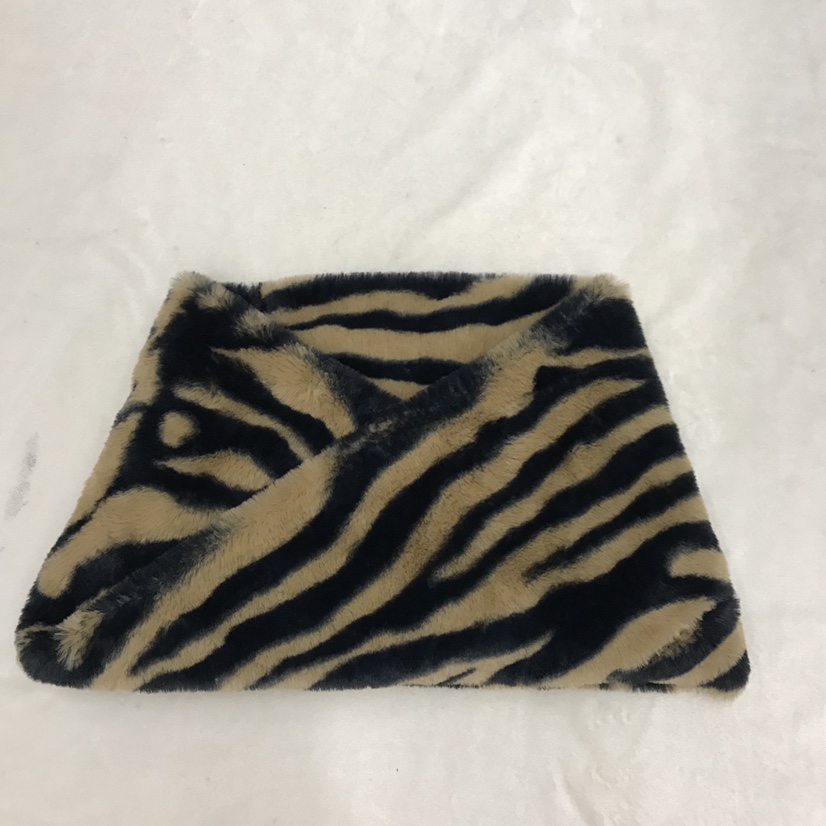 女式围巾围脖小兔毛600g斑马纹时尚围巾围脖细节图