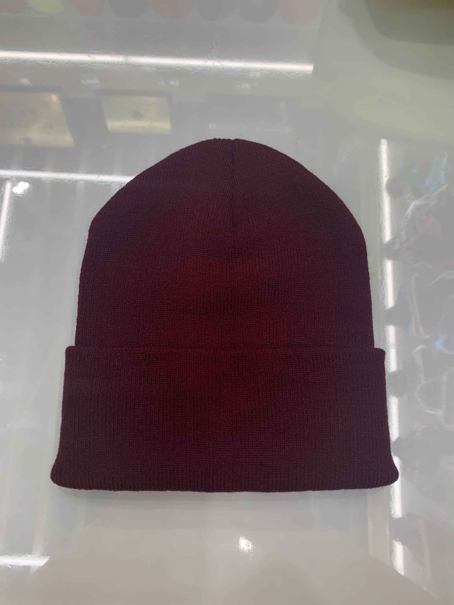 Solid-color basic crimped double knit hat for men and women in autumn and winter ear protection head simple wool cold hat thumbnail