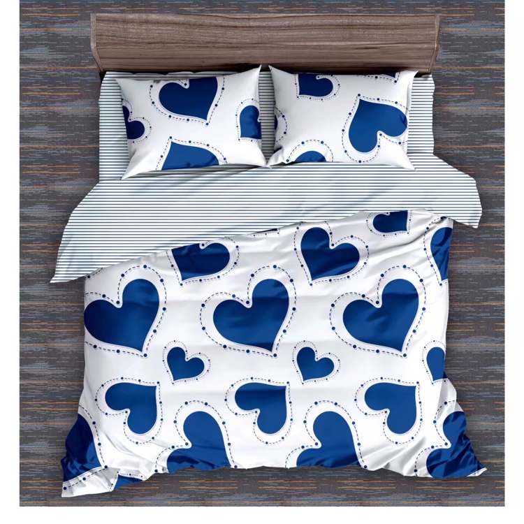Black and white combination style, matte printed multi-piece set, no pilling and no color fading! Comfortable, breathable and soft! Four pieces of bedding, bed sheets and duvet covers undefined