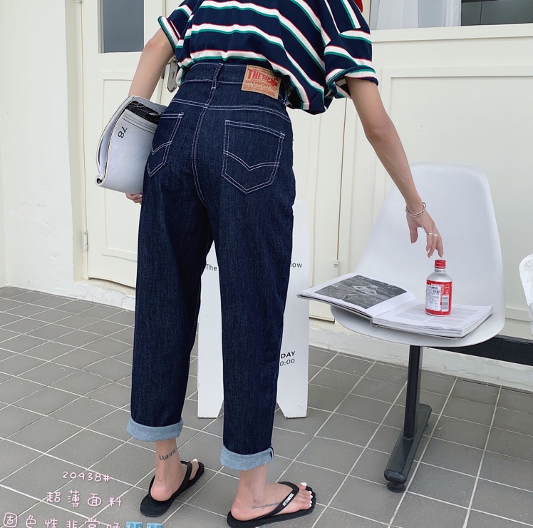Komatsu Natsuki 20938 Genuine 2020 Autumn/Winter new stretch denim baggy pants details Picture