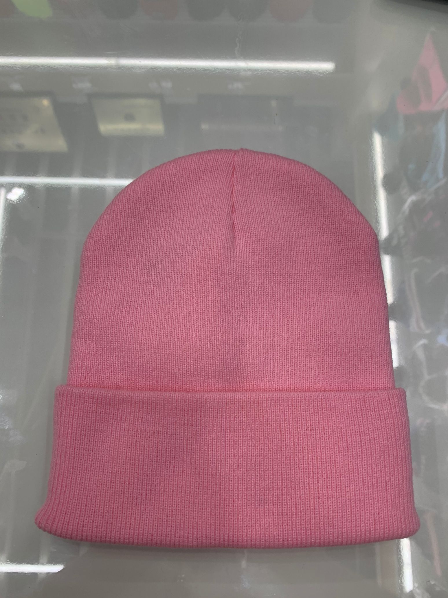 Solid-color basic crimped double layer warm knit hat for men and women autumn and winter ear protector head simple wool cold hat thumbnail