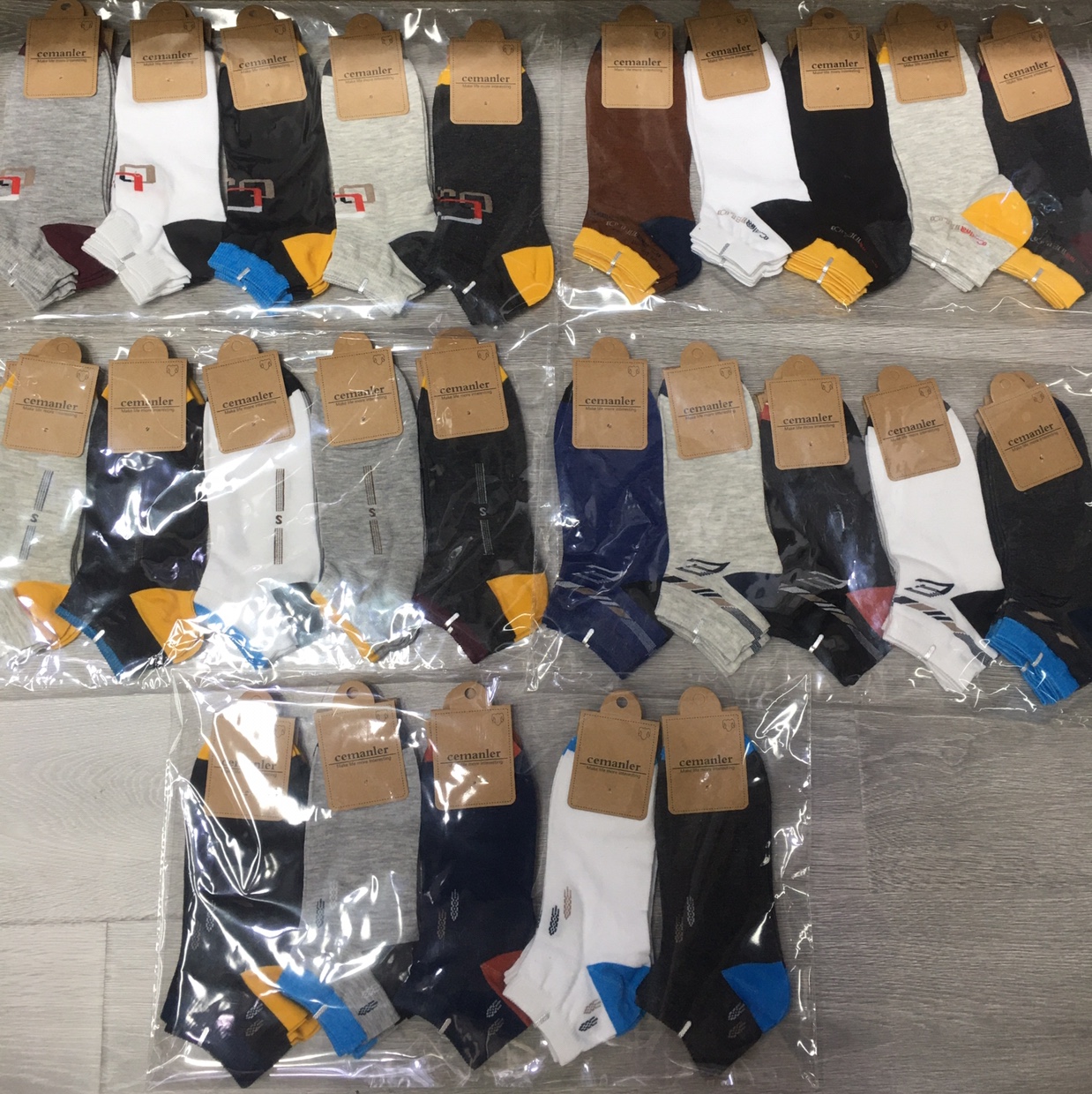 厂家直销批发春夏新款男士休闲船袜混装10双装产品图