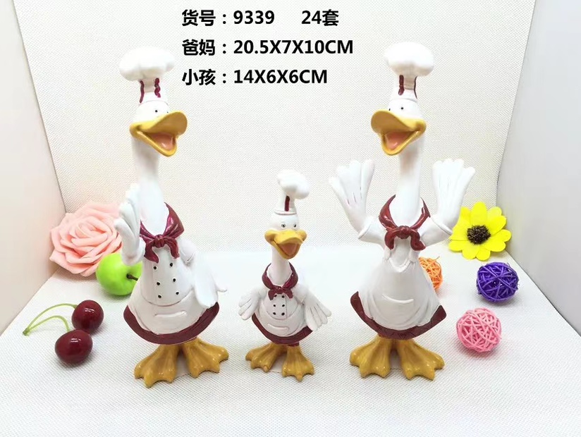 Manufacturers resin crafts decoration cook duck a family of three decoration thumbnail