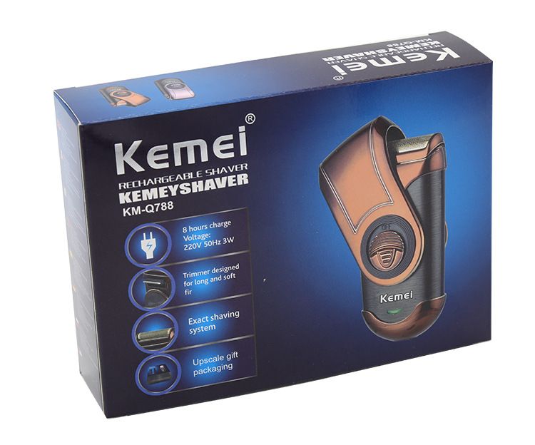 科美KEMEI KM-Q788正品刮胡刀电动剃须刀批发 充电式剃胡须刀详情图6