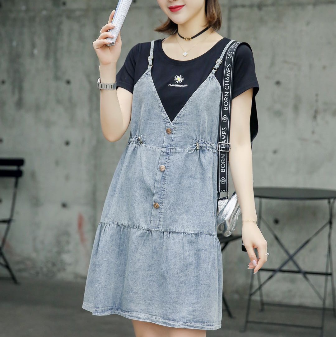 GDS.D3 new fake two-piece dress fabric is comfortable and soft