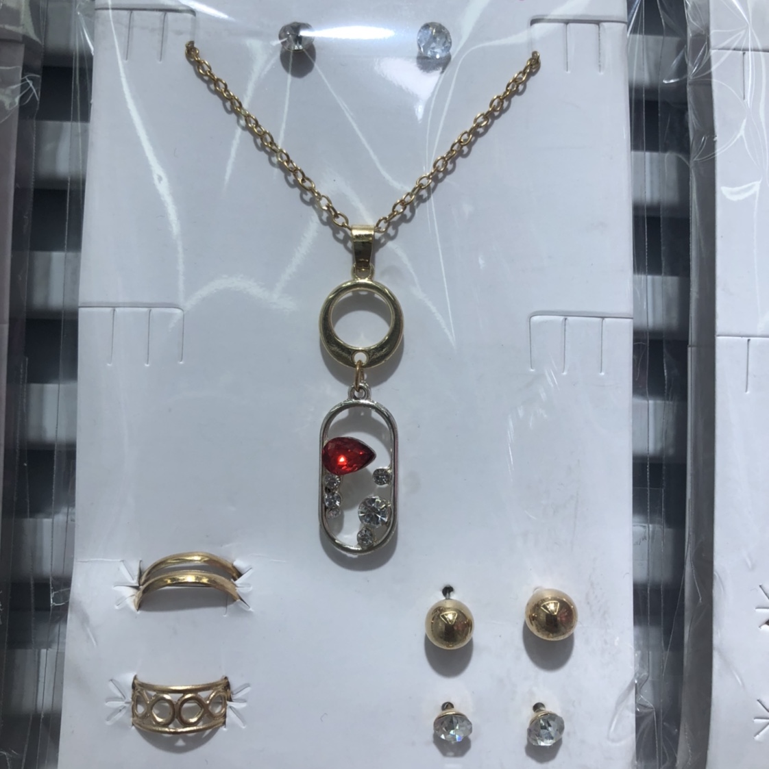 欧美跨境外贸饰品 时尚夸张多层项链女 爱心圆多形吊坠气质锁骨链