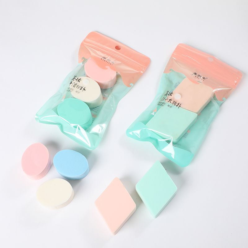 Non-Latex Oval Diamond-Shaped Powder Puff Makeup Pad Powder Puff Ultra Soft Sponge Face Wash Dry And Wet Beauty Egg details Picture