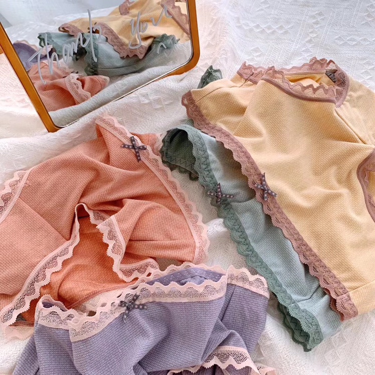 6135 New Super Elastic Jacquard Cotton Soft Breathable Antibacterial Candy Color Khaki Women's Underwear undefined