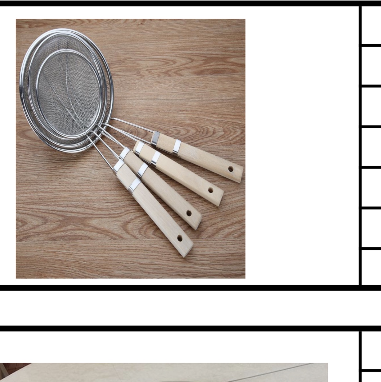 Small Wooden Handle Bowl Net Leakage Home Daily Kitchen Hotel Business Super Category Stainless Steel