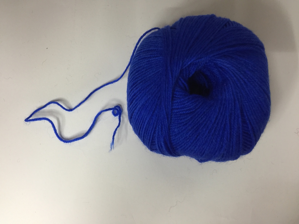 Royal blue wool yarn details Picture