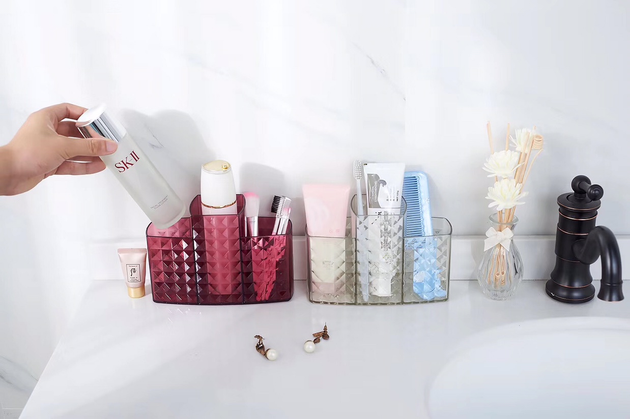 水晶分格收纳桶筷笼日用品类家居必备