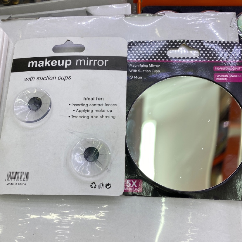 14cm5倍放大镜小镜子便携式化妆镜厂家直销