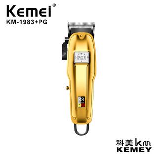 Comey KM-PG1983 Gold metal body carbon steel cutting head adjustable charging electric cutting head thumbnail