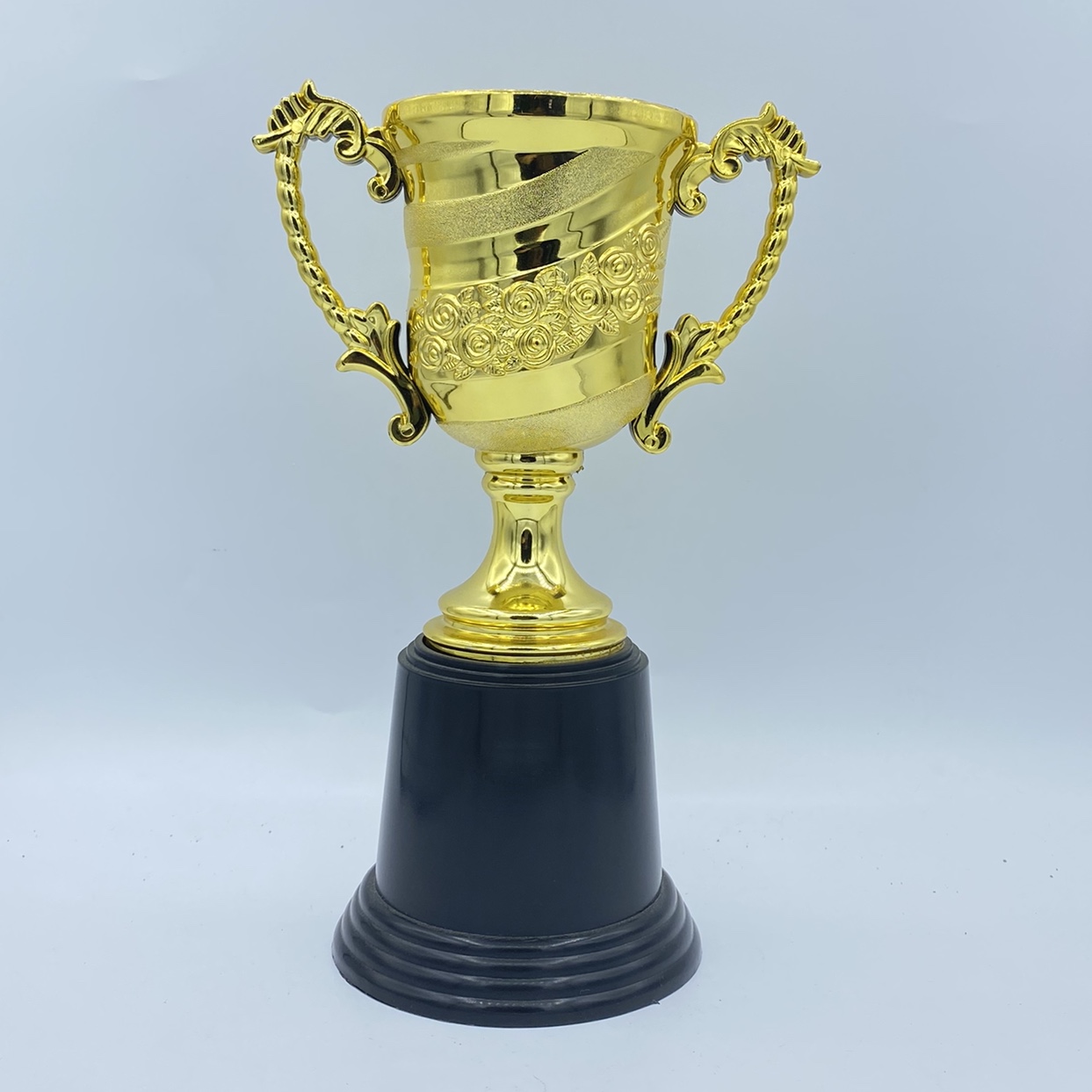 Cs-002 Round bottom Peony Big Trophy 21.5*14.5*9.2 Plastic Creative Trophy
