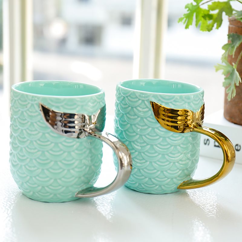 Electroplated Mermaid Ceramic Cup undefined