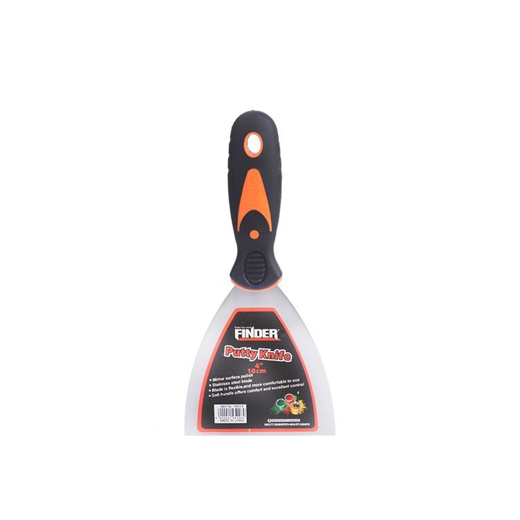 Discoverer's orange black handle putty knife, 4 "Wall Scraper