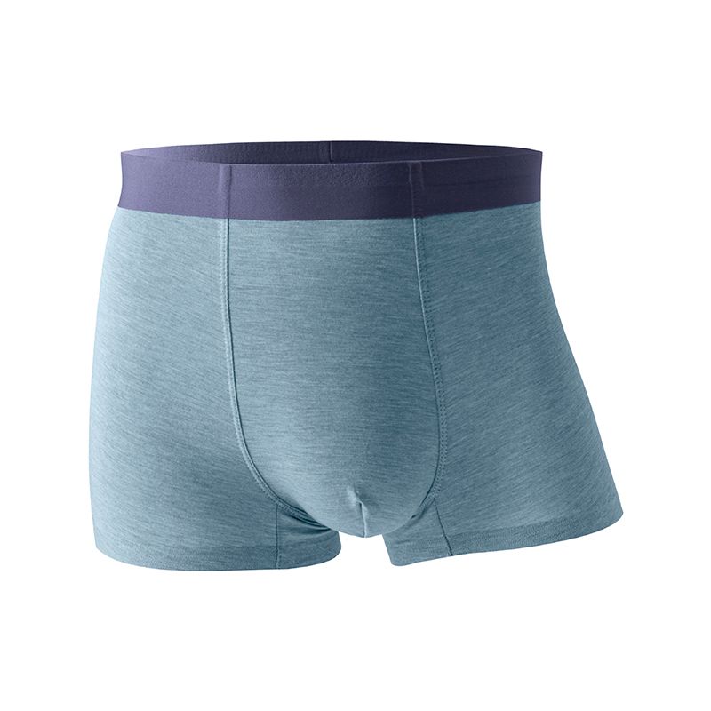 Men's Boxer Briefs Modal Seamless Underwear Green full figure