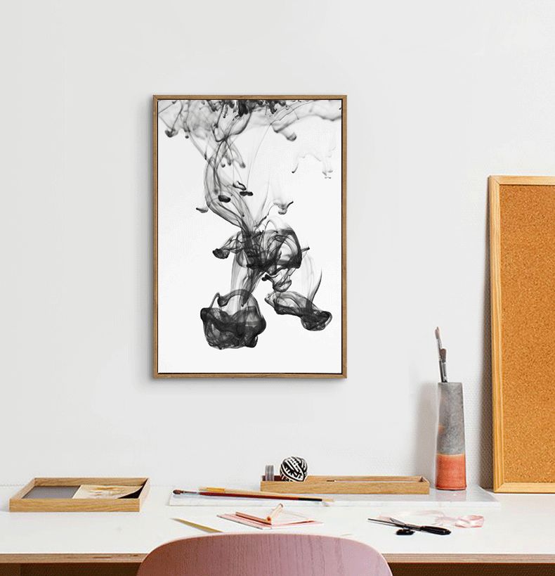 Modern and simple decorative paintings, living room sofa background wall paintings, new Chinese-style ink-wash paintings, corridor office hanging paintings detail image 3